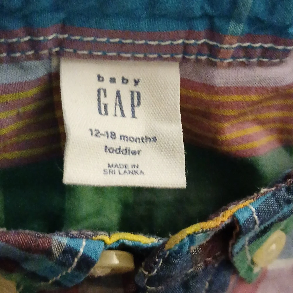 Boys ButtonDown Long Sleeve Shirts Size 2T(4) & 12-18M(1)‎ & 18M(1) Bundle of 6
